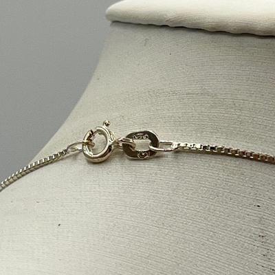 LOT 98J: Sterling Silver 18" Necklace w/ Cultured Pearl Pendant