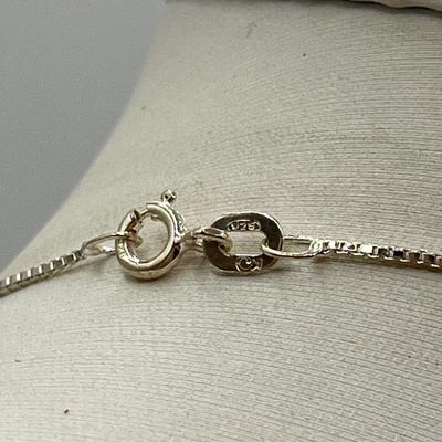 LOT 98J: Sterling Silver 18" Necklace w/ Cultured Pearl Pendant