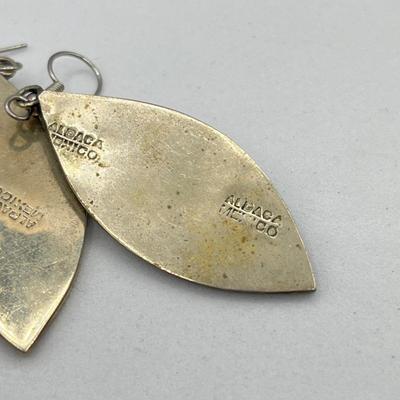 LOT 109J: Alpaca Mexico Silver Bracelet and Earrings