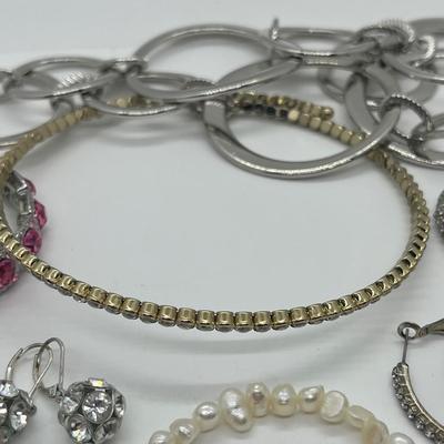 LOT 151J: Big Lot of Silver Tone Costume Jewelry