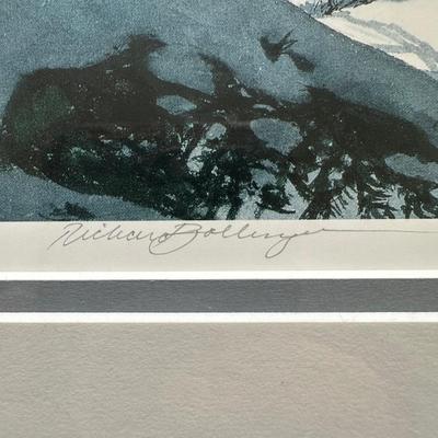 LOT 164L: Richard Bollinger Signed & Numbered Print “Buck Run”