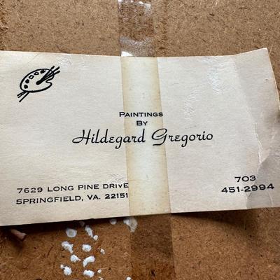 LOT 166L: Painting By Hildegard Gregorio Signed & Dated