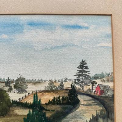 LOT 167L: “Lancaster Way” by Marion B Guthrie Watercolor Painting