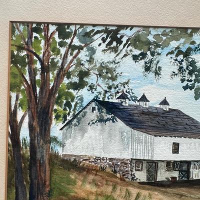 LOT 167L: “Lancaster Way” by Marion B Guthrie Watercolor Painting