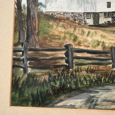LOT 167L: “Lancaster Way” by Marion B Guthrie Watercolor Painting