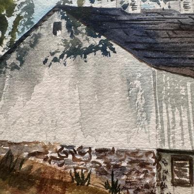 LOT 167L: “Lancaster Way” by Marion B Guthrie Watercolor Painting