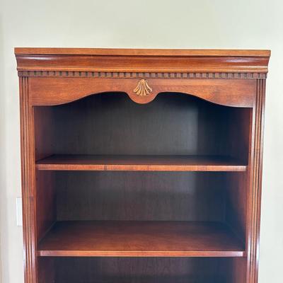 LOT 170L: Vintage Ethan Allen Coffee Table w/ Bookcase & Side Table