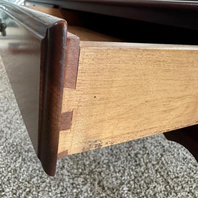 LOT 170L: Vintage Ethan Allen Coffee Table w/ Bookcase & Side Table