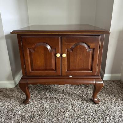 LOT 170L: Vintage Ethan Allen Coffee Table w/ Bookcase & Side Table