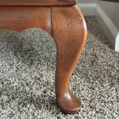 LOT 170L: Vintage Ethan Allen Coffee Table w/ Bookcase & Side Table