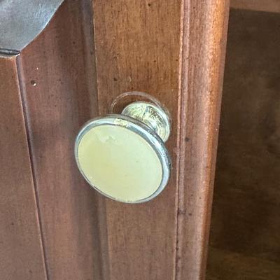 LOT 170L: Vintage Ethan Allen Coffee Table w/ Bookcase & Side Table