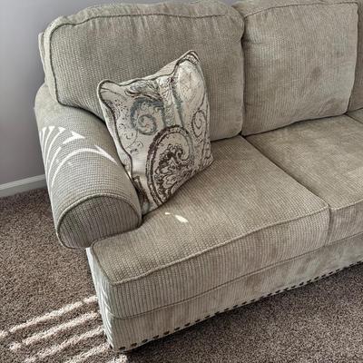 LOT 171L: Ashley Furniture Couch w/ Matching Love Seat