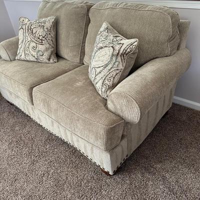 LOT 171L: Ashley Furniture Couch w/ Matching Love Seat