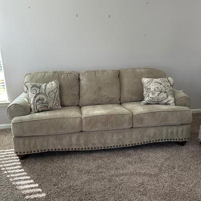 LOT 171L: Ashley Furniture Couch w/ Matching Love Seat