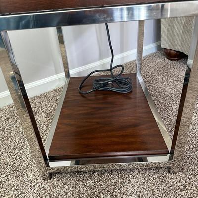 LOT 174L: Side Table w/ Built in Charging Station