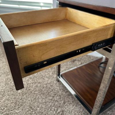 LOT 174L: Side Table w/ Built in Charging Station