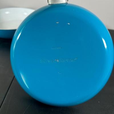 LOT 180K: Silverstone Cookware Blue Pots & Pans Set