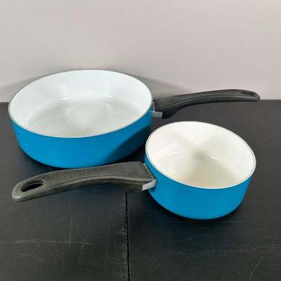 LOT 180K: Silverstone Cookware Blue Pots & Pans Set