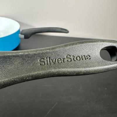 LOT 180K: Silverstone Cookware Blue Pots & Pans Set