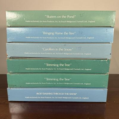 LOT 183L: Vintage Avon Christmas Plates w/ Boxes - 1975-1979