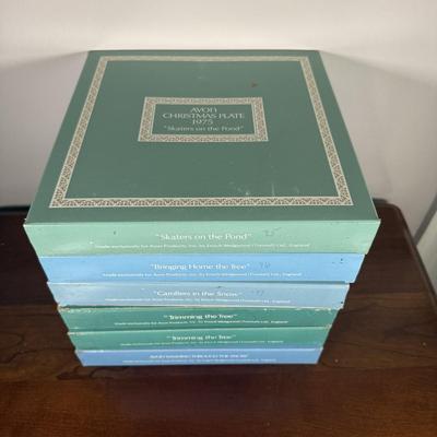 LOT 183L: Vintage Avon Christmas Plates w/ Boxes - 1975-1979