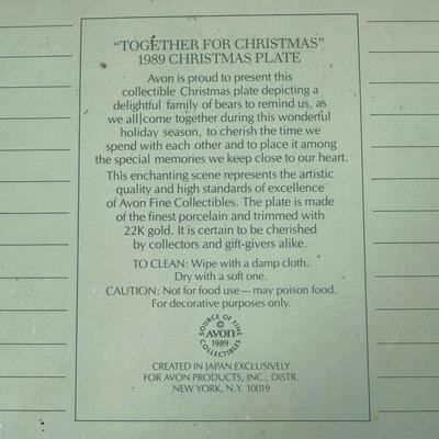 LOT 184L: Avon Christmas Plates w/ Boxes 1987-1993