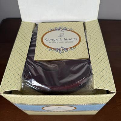 LOT 186L: Avon Honor Society Mrs. P.F.E. Albee Commemorative Tea Cup & Saucer Sets w/ Boxes - 1998-2001, 2004