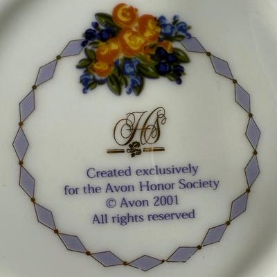 LOT 186L: Avon Honor Society Mrs. P.F.E. Albee Commemorative Tea Cup & Saucer Sets w/ Boxes - 1998-2001, 2004