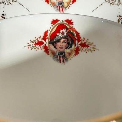 LOT 187L: Avon Honor Society Mrs. P.F.E. Albee Commemorative Tea Cup & Saucer Sets w/ Boxes - 1991, 1994-1997