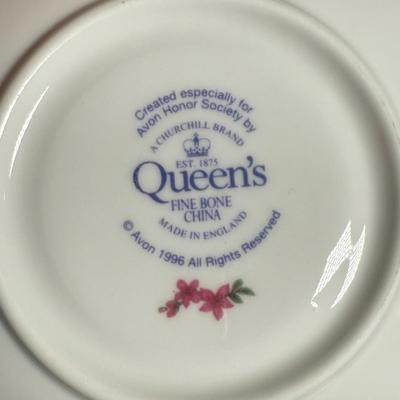 LOT 187L: Avon Honor Society Mrs. P.F.E. Albee Commemorative Tea Cup & Saucer Sets w/ Boxes - 1991, 1994-1997