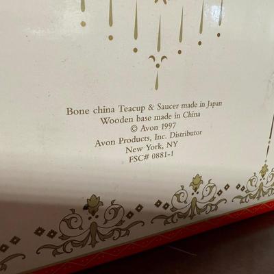 LOT 187L: Avon Honor Society Mrs. P.F.E. Albee Commemorative Tea Cup & Saucer Sets w/ Boxes - 1991, 1994-1997