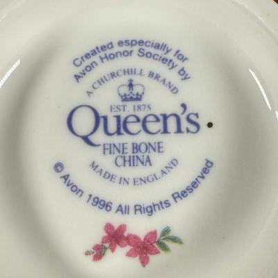 LOT 187L: Avon Honor Society Mrs. P.F.E. Albee Commemorative Tea Cup & Saucer Sets w/ Boxes - 1991, 1994-1997