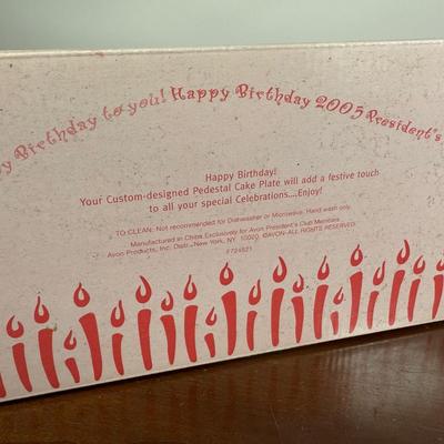 LOT 189D: Happy Birthday! Avon President’s Club Birthday Gifts & More w/ Boxes - Ceramic Celebration Cake Plates, Server &...