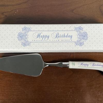 LOT 189D: Happy Birthday! Avon President’s Club Birthday Gifts & More w/ Boxes - Ceramic Celebration Cake Plates, Server &...