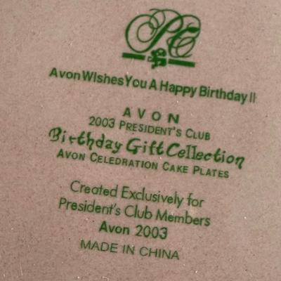 LOT 189D: Happy Birthday! Avon President’s Club Birthday Gifts & More w/ Boxes - Ceramic Celebration Cake Plates, Server &...