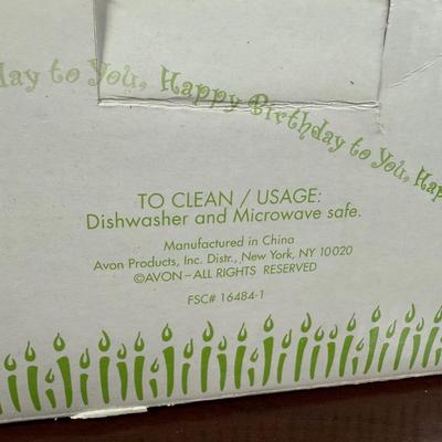 LOT 189D: Happy Birthday! Avon President’s Club Birthday Gifts & More w/ Boxes - Ceramic Celebration Cake Plates, Server &...