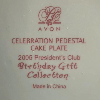 LOT 189D: Happy Birthday! Avon President’s Club Birthday Gifts & More w/ Boxes - Ceramic Celebration Cake Plates, Server &...