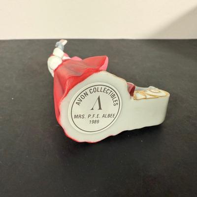 LOT 190D: Vintage Avon Miniature Mrs. PFE Albee Figurines w/ NIP Shadow Box Display Shelf & More