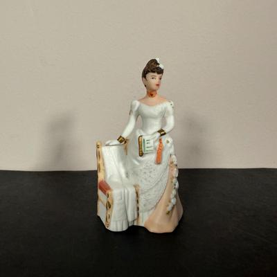 LOT 190D: Vintage Avon Miniature Mrs. PFE Albee Figurines w/ NIP Shadow Box Display Shelf & More