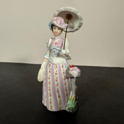 LOT 190D: Vintage Avon Miniature Mrs. PFE Albee Figurines w/ NIP Shadow Box Display Shelf & More