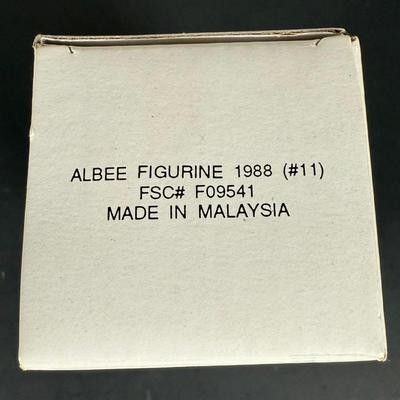 LOT 190D: Vintage Avon Miniature Mrs. PFE Albee Figurines w/ NIP Shadow Box Display Shelf & More