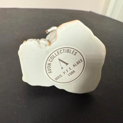 LOT 190D: Vintage Avon Miniature Mrs. PFE Albee Figurines w/ NIP Shadow Box Display Shelf & More