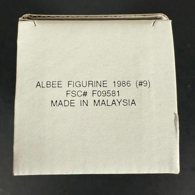 LOT 190D: Vintage Avon Miniature Mrs. PFE Albee Figurines w/ NIP Shadow Box Display Shelf & More