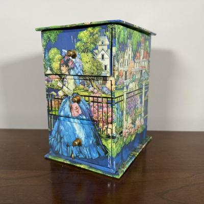 LOT 190D: Vintage Avon Miniature Mrs. PFE Albee Figurines w/ NIP Shadow Box Display Shelf & More