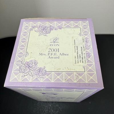 LOT 192D: Avon President’s Club Mrs. Albee Awards in Boxes 1990, 1994, 1996-2002