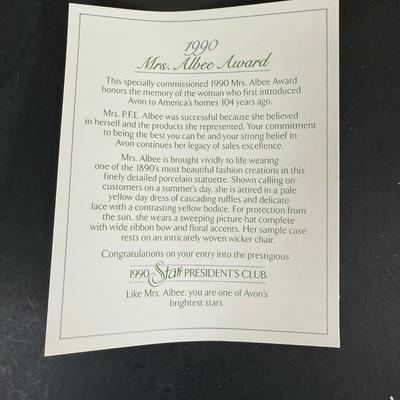 LOT 192D: Avon President’s Club Mrs. Albee Awards in Boxes 1990, 1994, 1996-2002