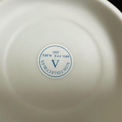 LOT 196D: Avon Mini Mrs PFE Albee Figurines w/ Cloche Displays & Boxes 2001-2002, 2004, 2007-2008 & 2009