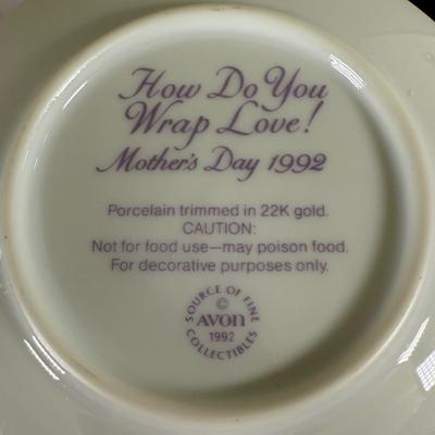 LOT 197D: Vintage Avon Mother’s Day Plates, A Child’s Christmas Plates, Aynsley England Pembroke Repro Bowl & Fork w/ More