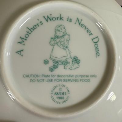 LOT 197D: Vintage Avon Mother’s Day Plates, A Child’s Christmas Plates, Aynsley England Pembroke Repro Bowl & Fork w/ More