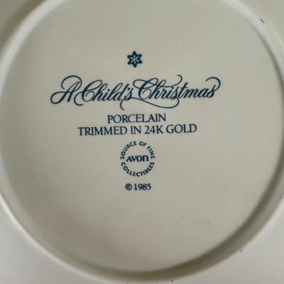LOT 197D: Vintage Avon Mother’s Day Plates, A Child’s Christmas Plates, Aynsley England Pembroke Repro Bowl & Fork w/ More